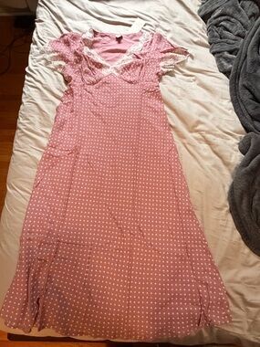 Women pink Polka Dot Sundress